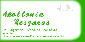apollonia meszaros business card